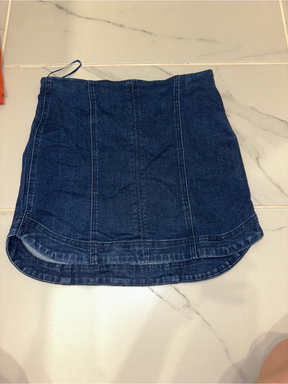 Altar'd State Dark Blue Denim Mini Skirt